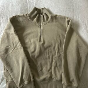 MATE the Label Tan Quarter-Zip Sweatshirt